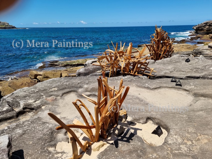 WOODEN CHAIRS LIKE SCULPTURE