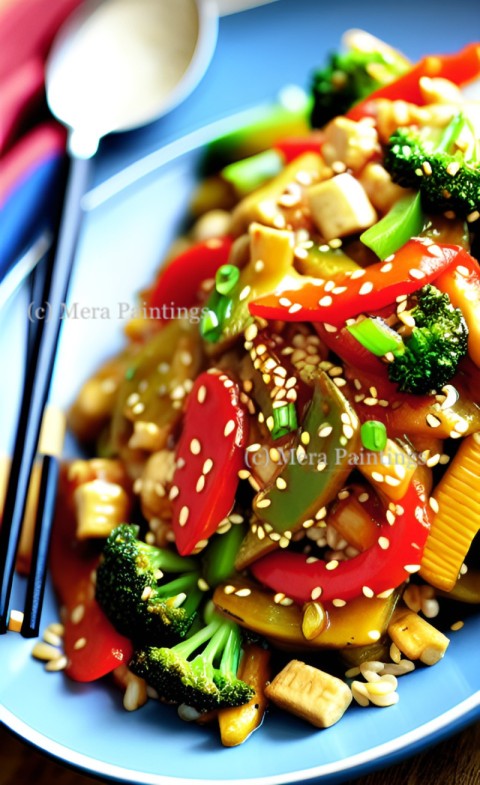 BABY CORNS AND SESAME STIR FRY