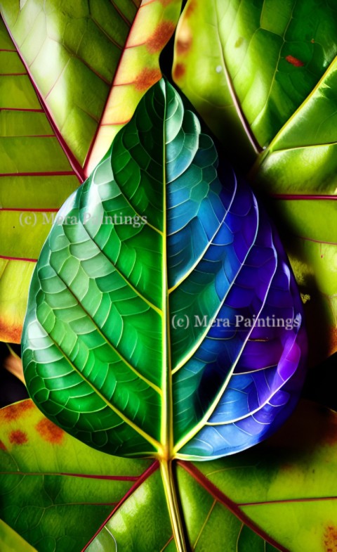 COLOURFUL LEAF PAINTING