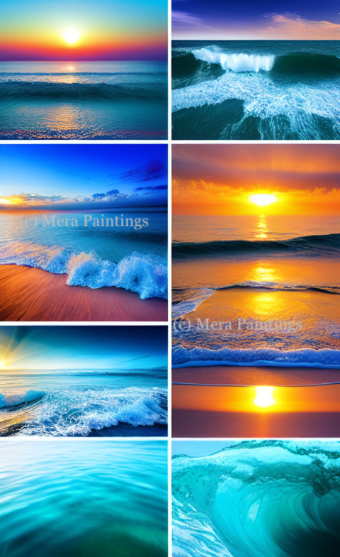collage of seascape