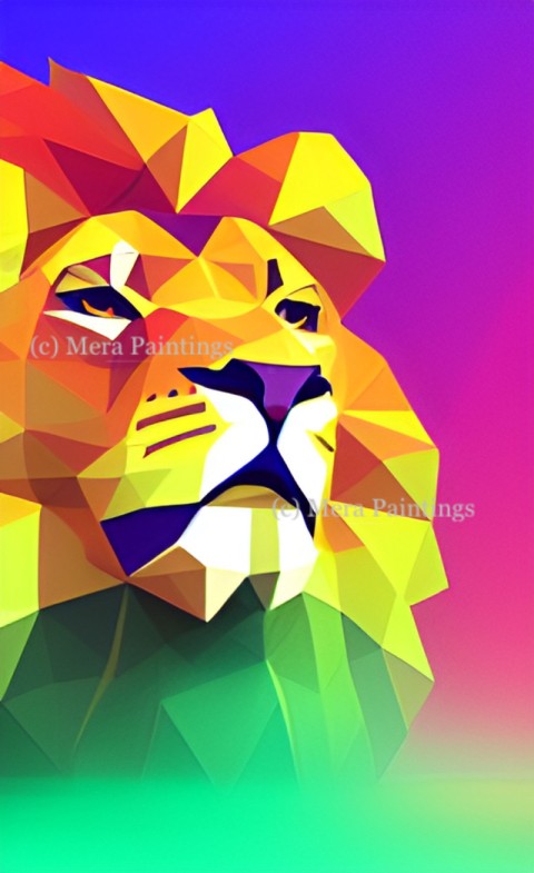 lion painting