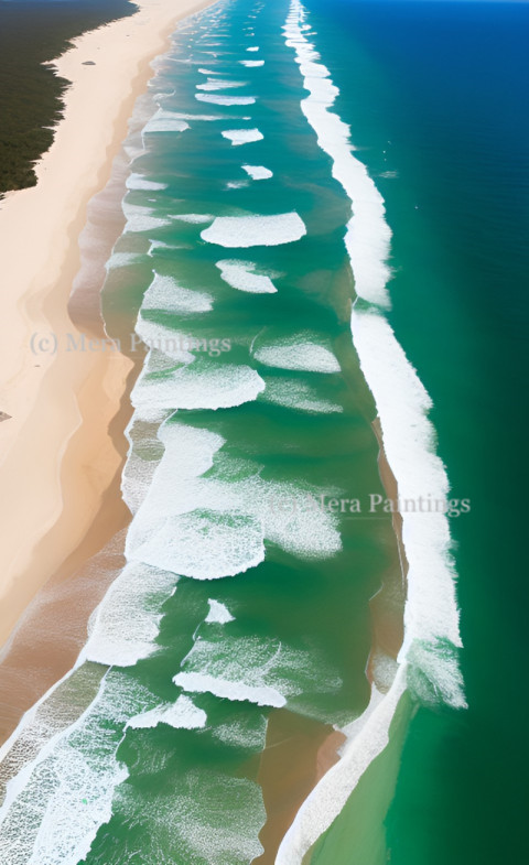 AERIAL VIEW OF A BEACH IN AUSTRALIA