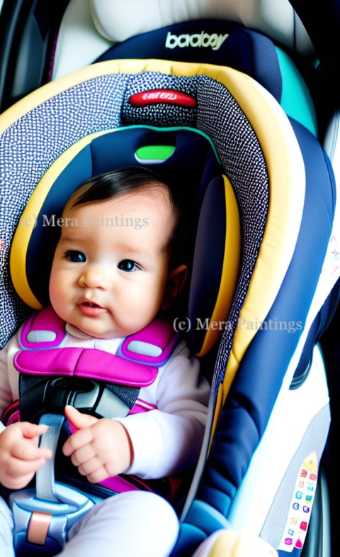 CUTE BABY IN THE CAR SEAT