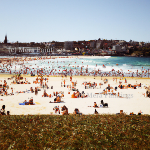 Bondi beach sun bath