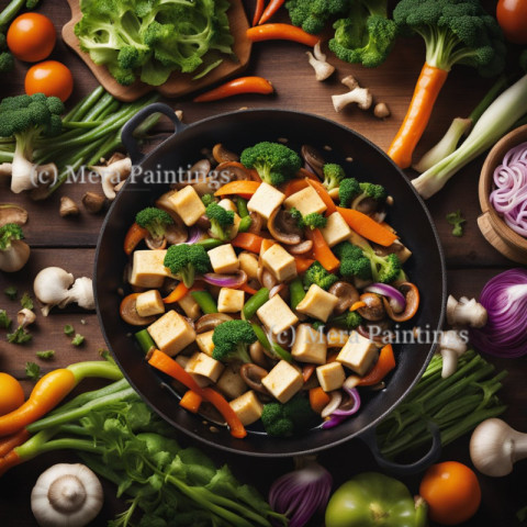 Mushroom and  Tofu Stir fry