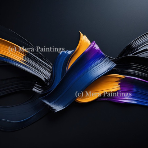 Brush strokes with Black background