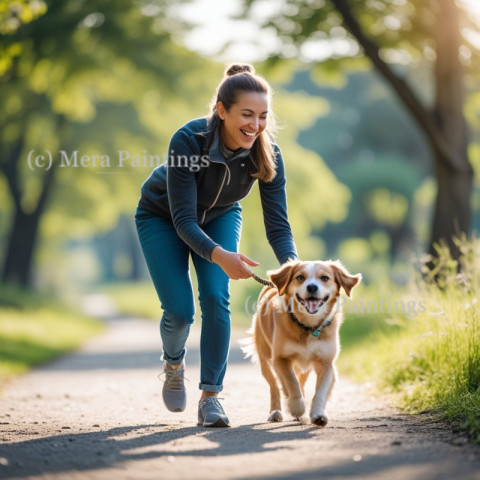 Pawsitively enjoying the walk