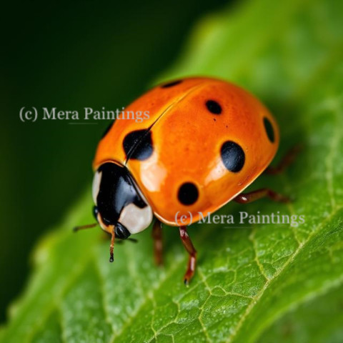 Little ladybug on a leaf