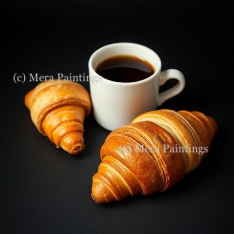 Coffee and fresh Croissants