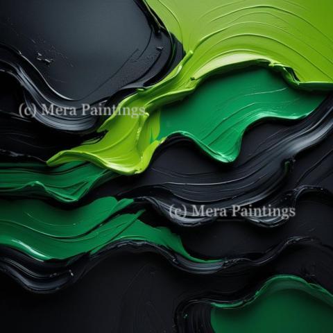 A little bit of green in a sea of black