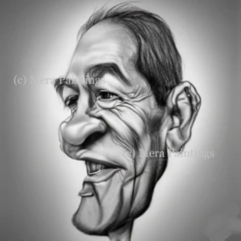 CARICATURE OF AN OLD MAN