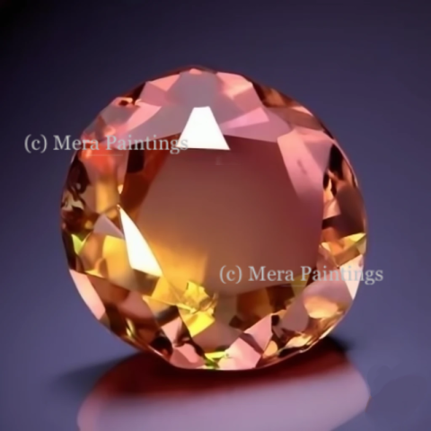 Orange coloured gem stone