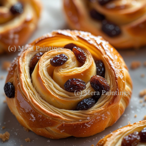 Raisin danish pastry