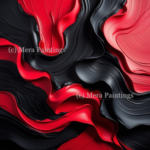 Abstract painted red and black art background