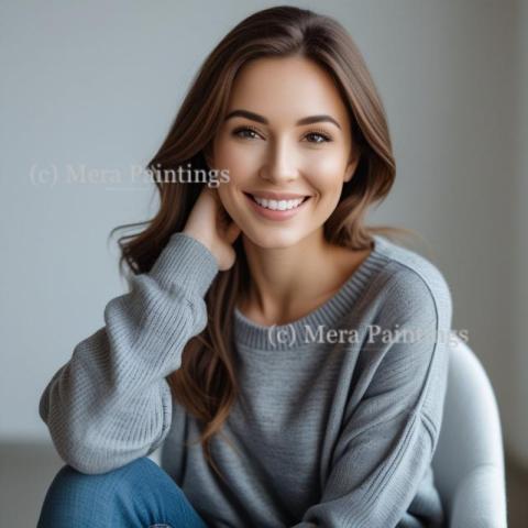 Model posing in studio