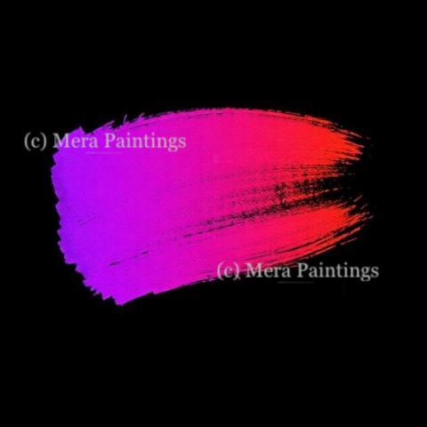 Purple and orange colored brush strokes