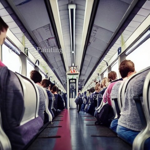 people travelling in fast train