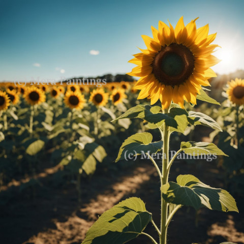 Lost in a sea of sunflowers