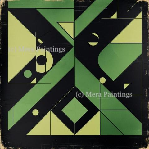 Vintage abstract geometric print design