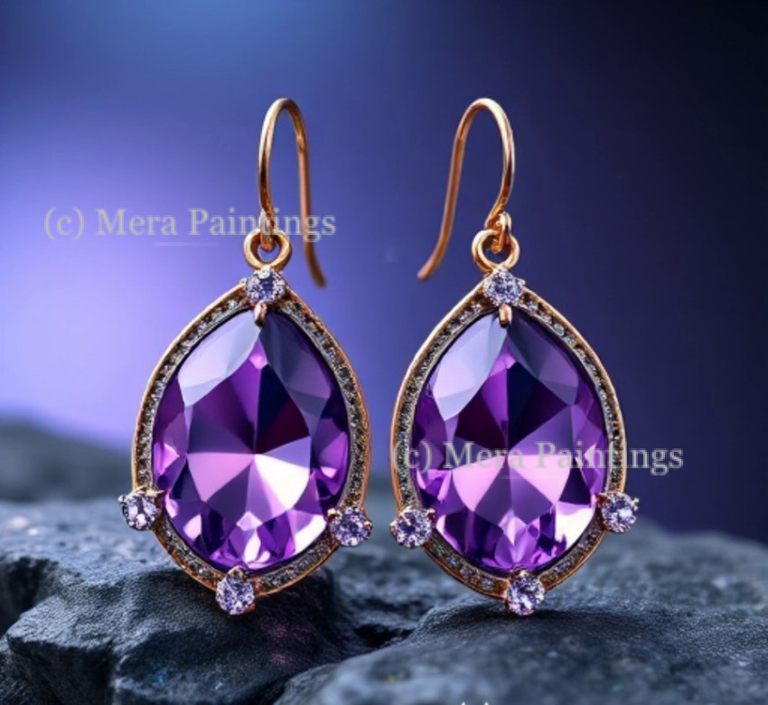 Amethyst ear rings