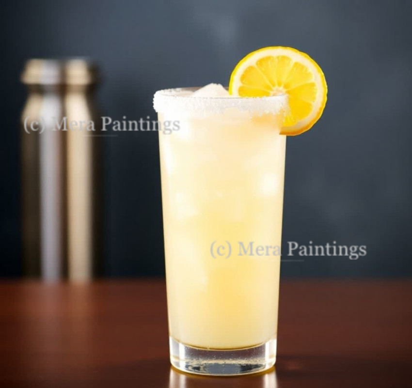 Frozen lemonade drink with lemon juice