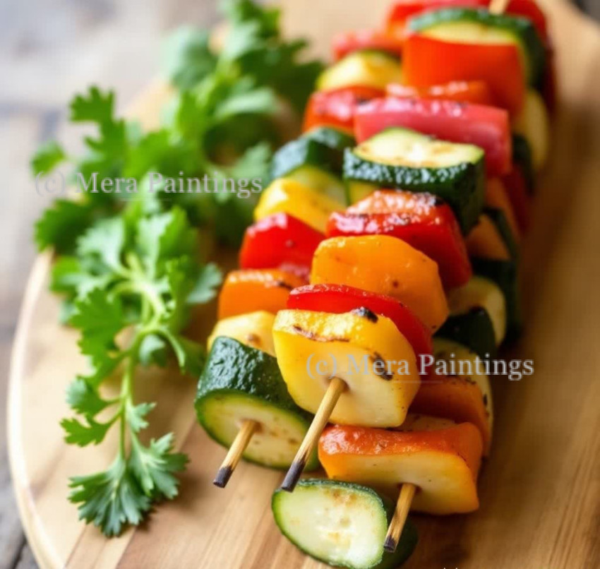 Grilled vegetable skewers