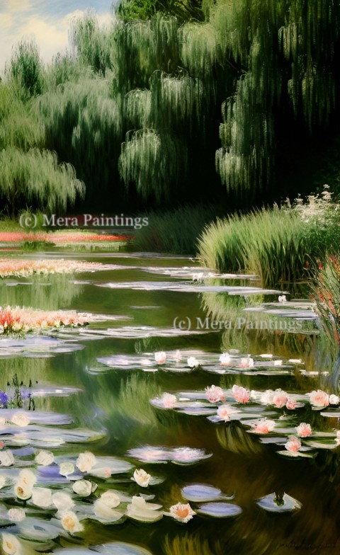 FLOWER POND PAINTING