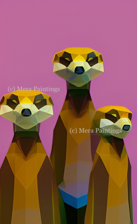 geometric shaped meercats