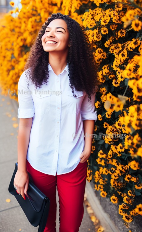 WOMAN IN HAPPY MOOD