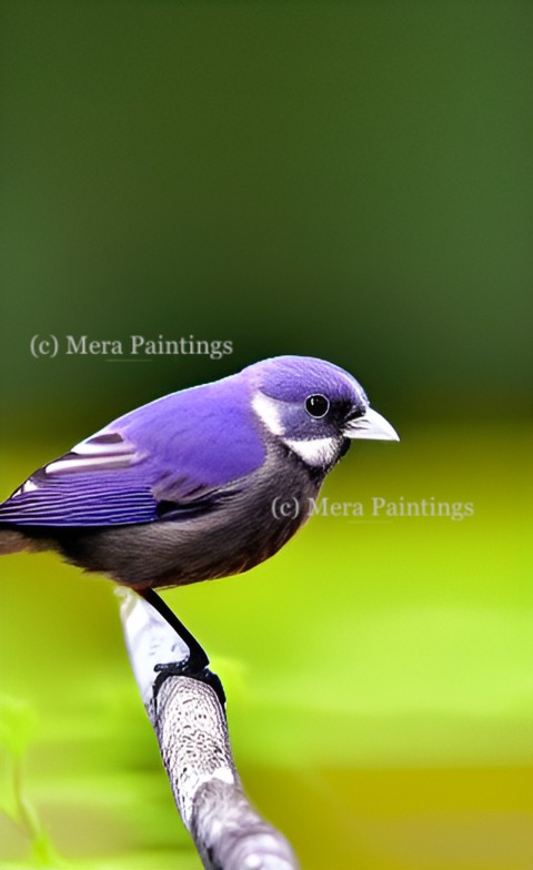 purple coloured bird