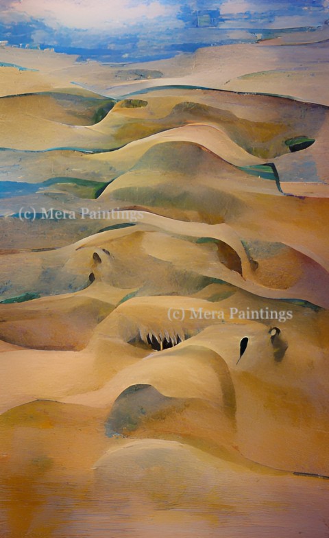 PEINTURE DE DUNES DE SABLE