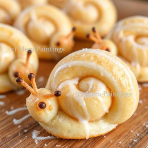 Poppy snail pastries