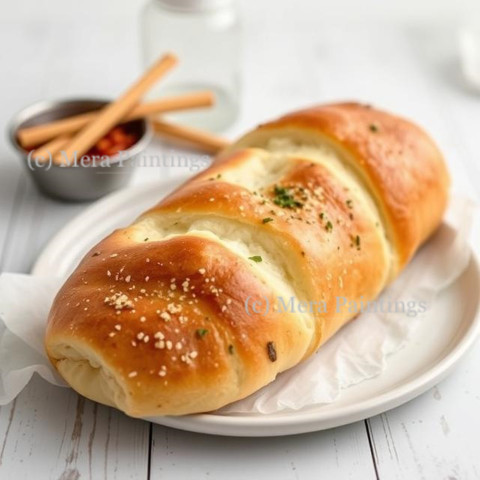 Buttery and aromatic garlic bread
