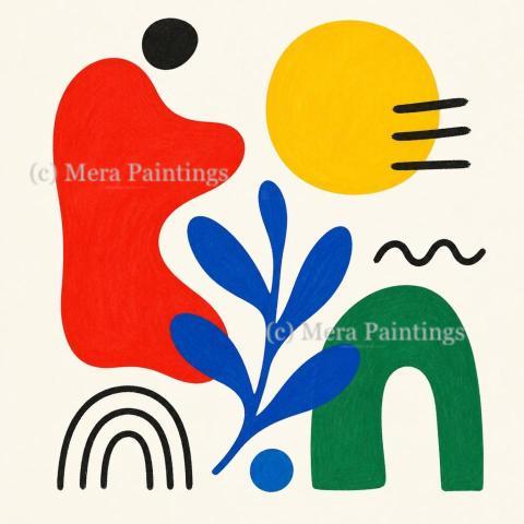 Abstract hand drawn minimalistic artwork