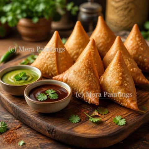 Samosas with Chutney