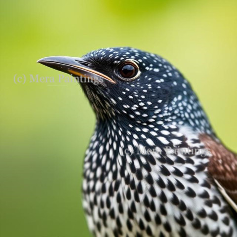 Close up shot of a Common Starling