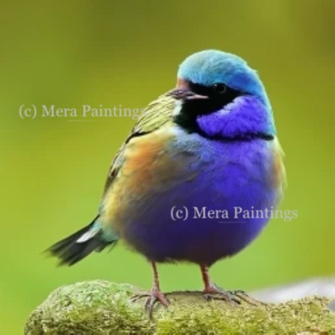 PURPLE AND BLUE COLOURED BIRD