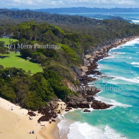 AERIAL VIEW OF BYRON BAY