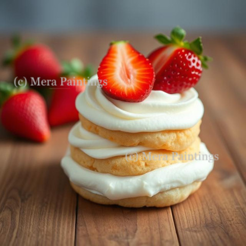 Cream puff with Strawberry