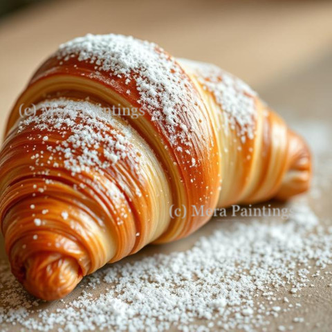 Close up shot of Croissant