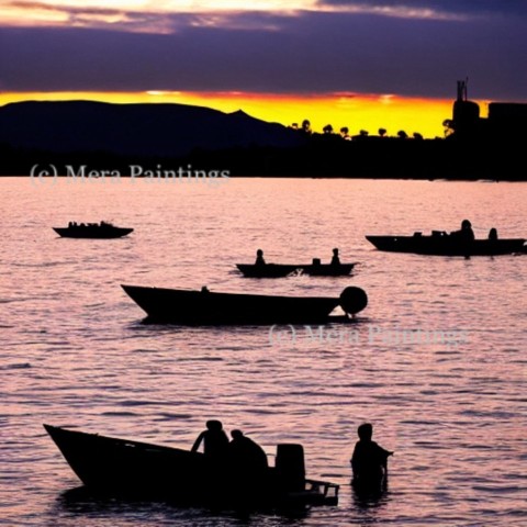 BOATS AT SEA