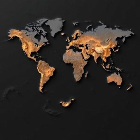 Oceania Topographic Map