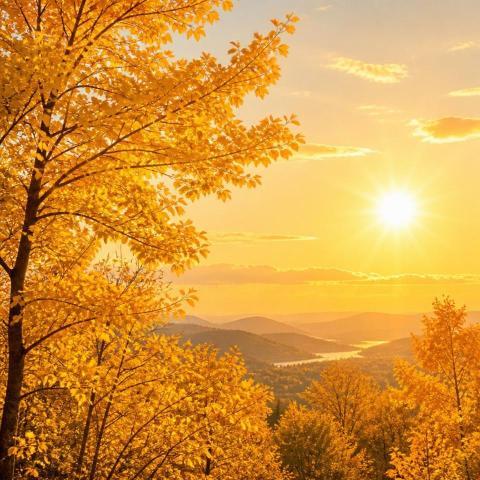 Autumn paints in colors