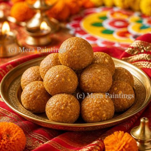 Happiness is a homemade laddu