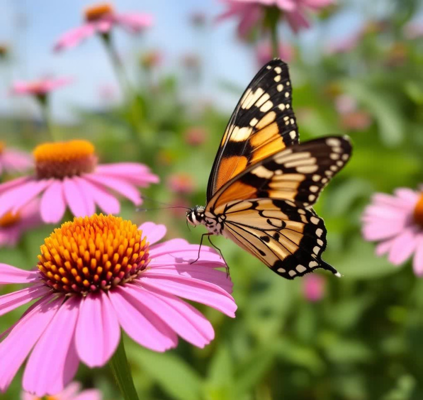 Soft wings gently land, ....