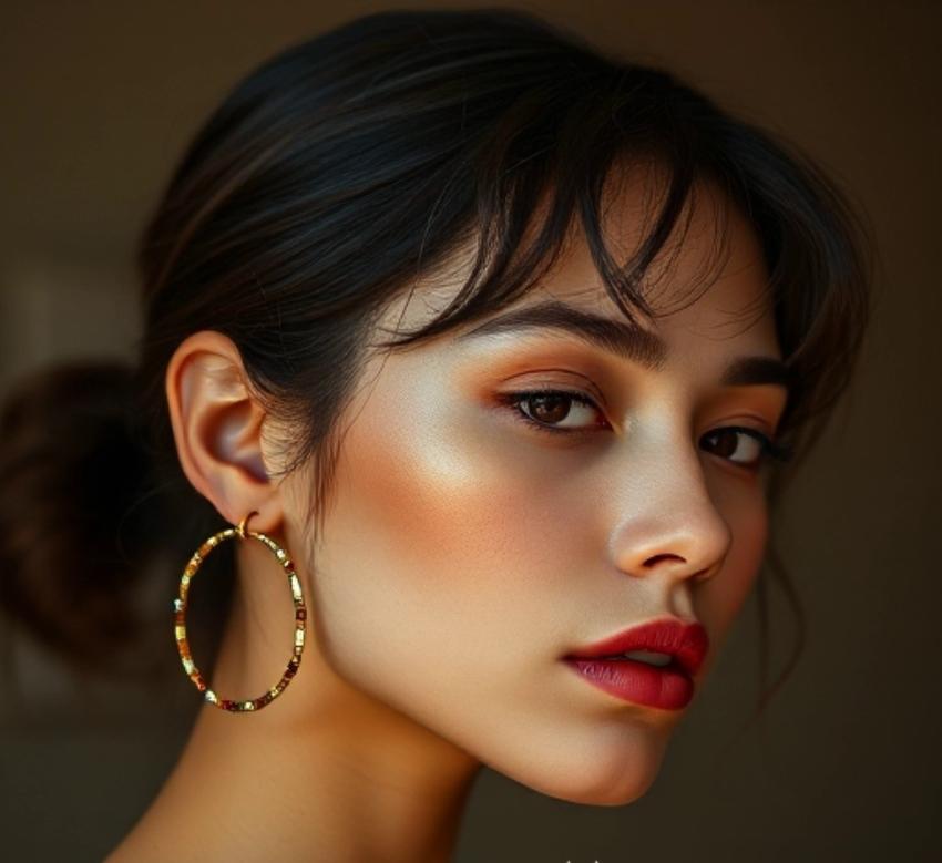 Sparkle on ear, sparkle in eye