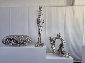 metal sculptures in expo