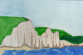 seven sisters...chalk sea cliffs..East sussex