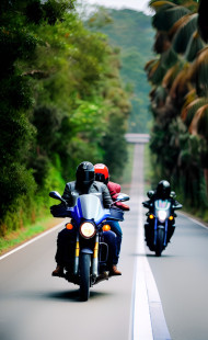 bikers enjoying the ride