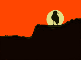 Bird and sun set 1